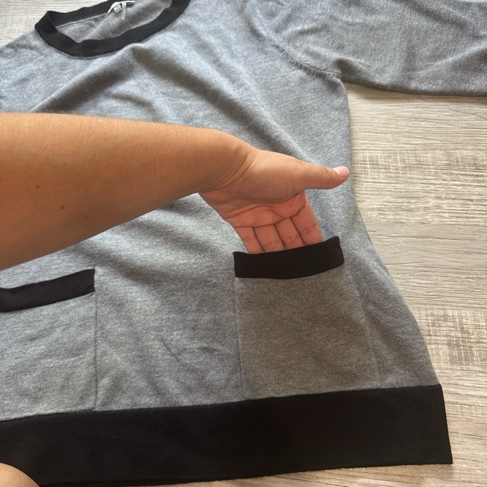 Vila  milano Women's Gray and Black Sweatshirt size L - Picture 7 of 8